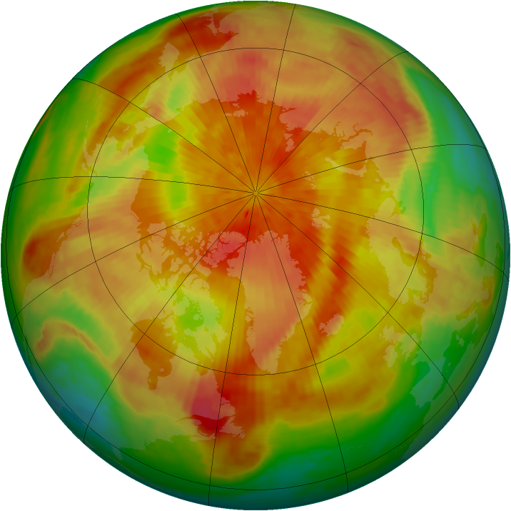 Arctic ozone map for 06 April 2001
